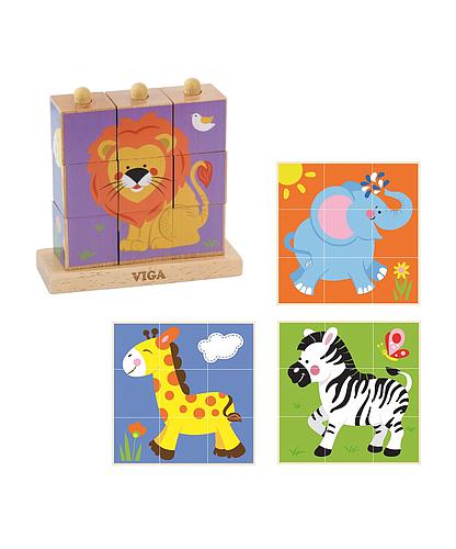 Puzzle Cubos Apilable Selva