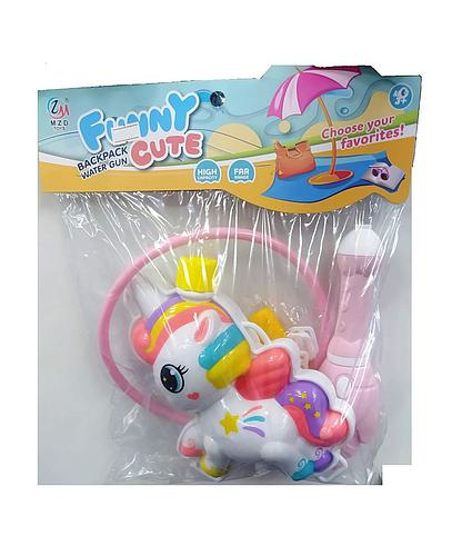 Pistola de agua con mochila Unicornio