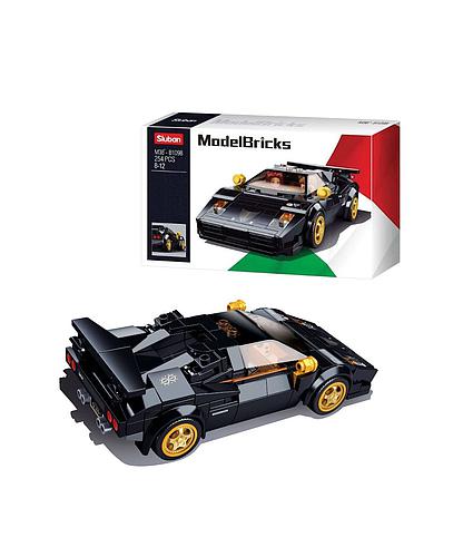 ModelBricks Auto deportivo negro