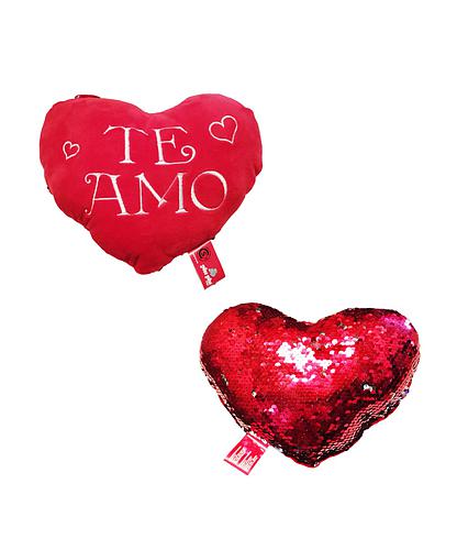 Peluche Corazón Te Amo con Lentejuelas