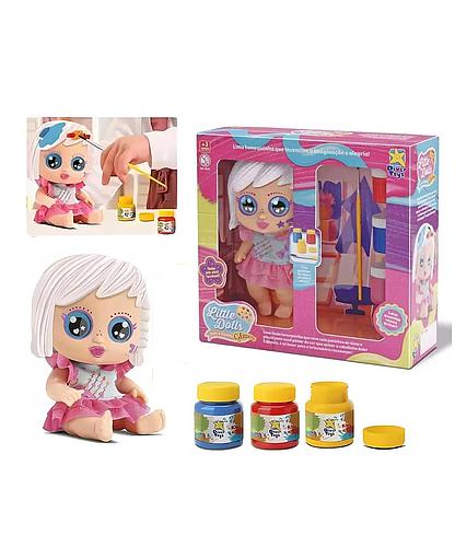 Muñeca Little Dolls Pintar y Lavar