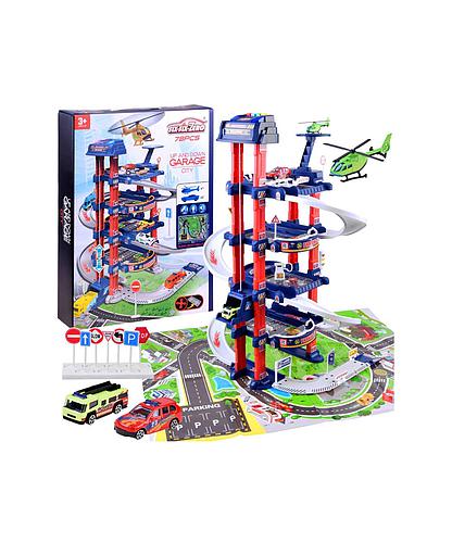 Garaje con Autos y Helicóptero