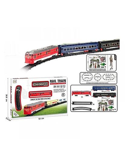 Pista Tren con Vagones y Sonido