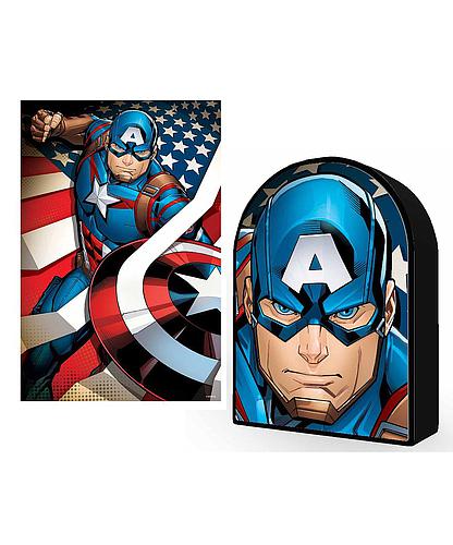 Puzzle 3D Capitán América lata