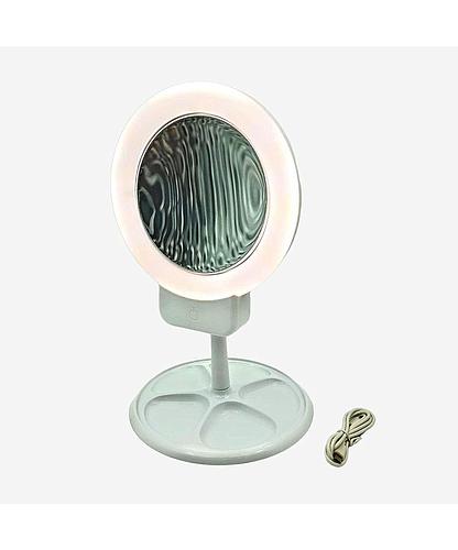 Espejo con base y  luz Led