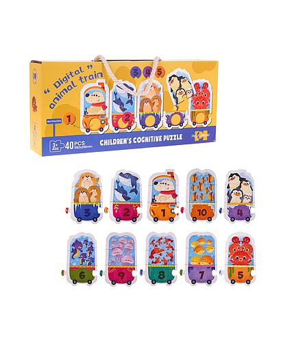 Puzzle Tren Animales Digitales