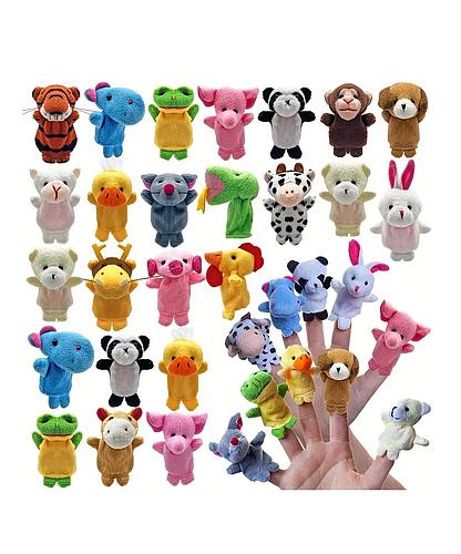 Títeres Dedo Animales Peluche x 5