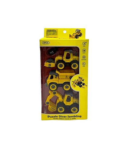 Vehículos Construcción desarmables x 3