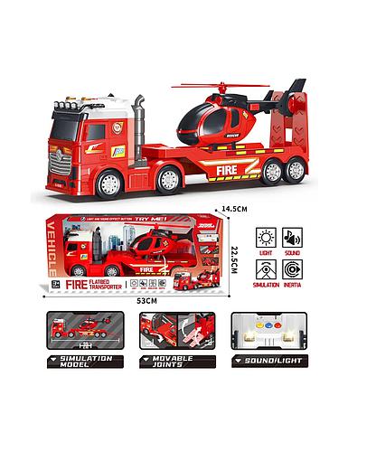 Camión Bombero Transportador Vehículos