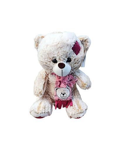 Oso con bufanda y parche